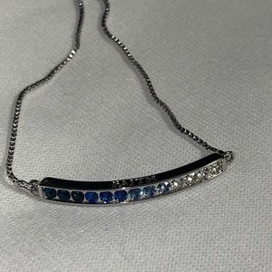 Blue Ombré “Faith” Bracelet Adjustable Sizing